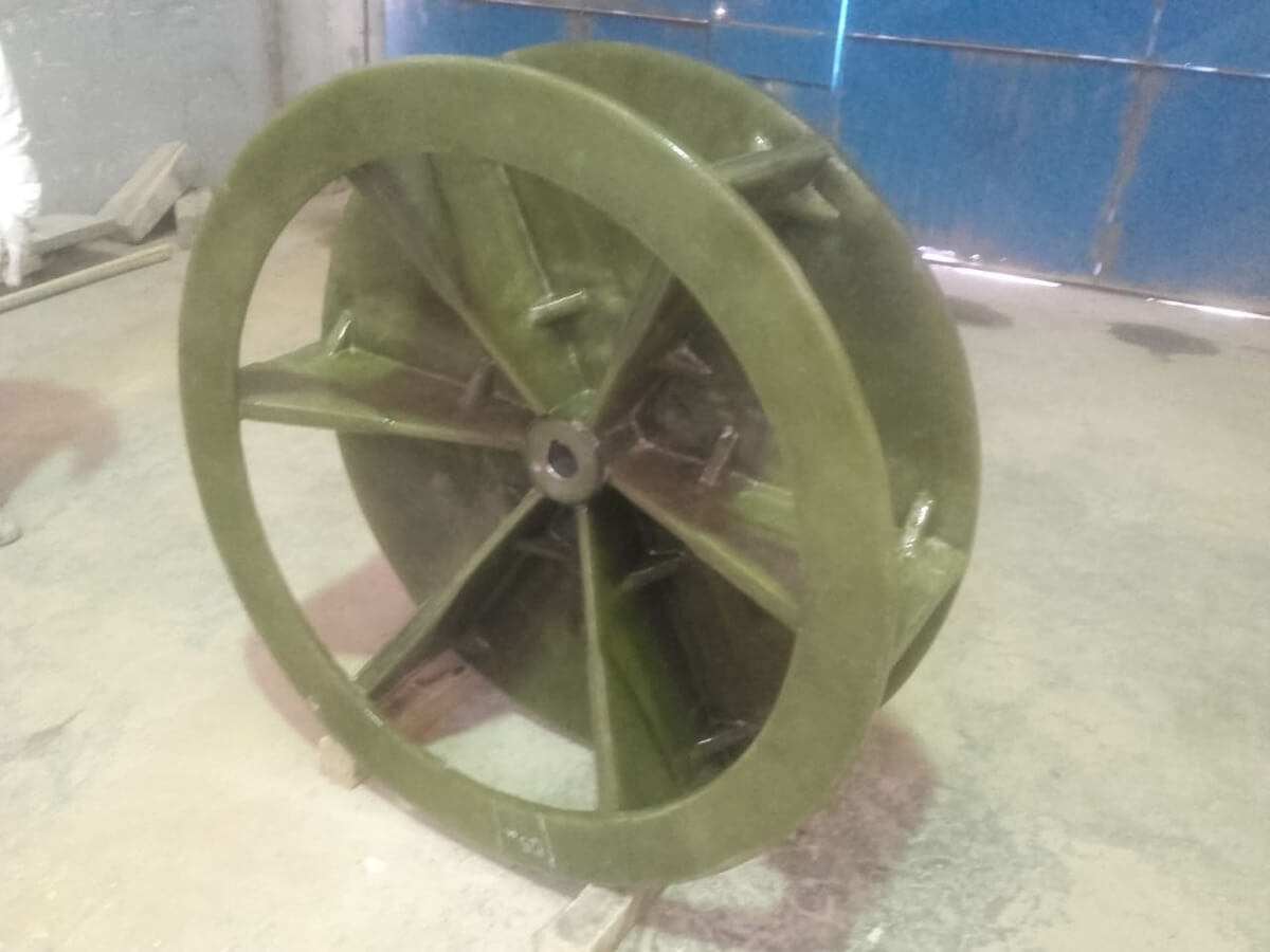 Fabricación impulsor PRFV de ventilador para vapores dióxido de cloro