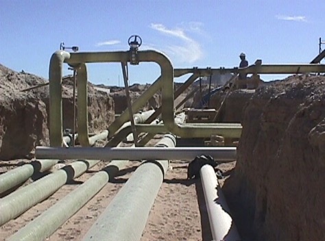 Cañerías Ø 100 hasta 600 mm, PN 10,Planta de Inyección de Agua Salada (PIAS II)