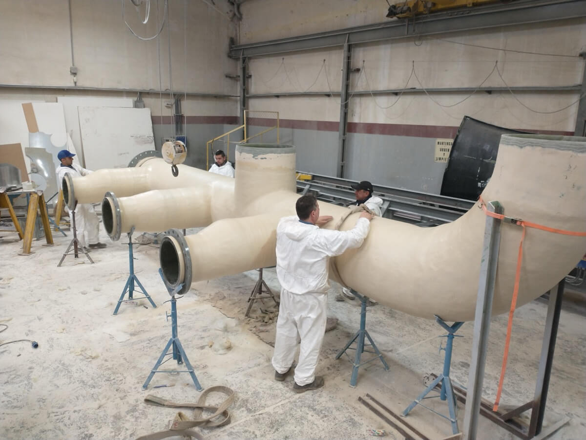 Fabricación y montaje de Colector anolito diám. 700mm  ByPass U05